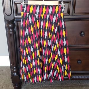 Pinup couture red house harlequin long jun skirt